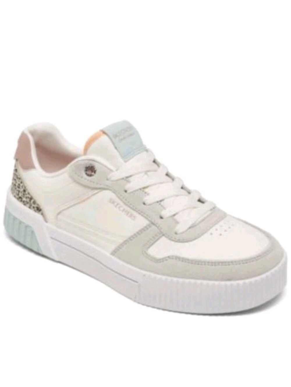 Skechers Court Classics Jade Sneakers Feline Instinct Animal Print Lace Up Sz 9